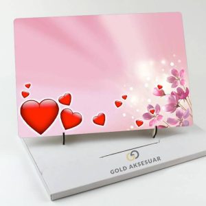 Ahşap Zeminli Pano Kalp Desenli - Görsel 1