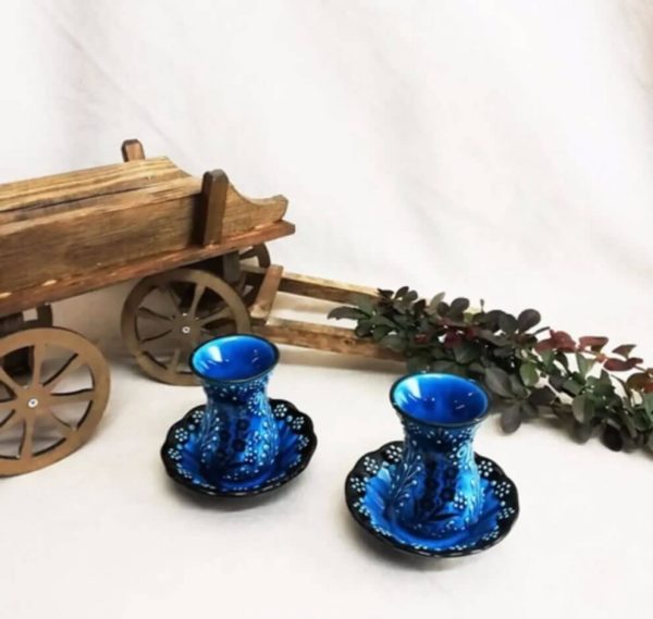 çini çay bardagi mavi