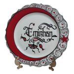 çini tabak ay yıldız desen 2