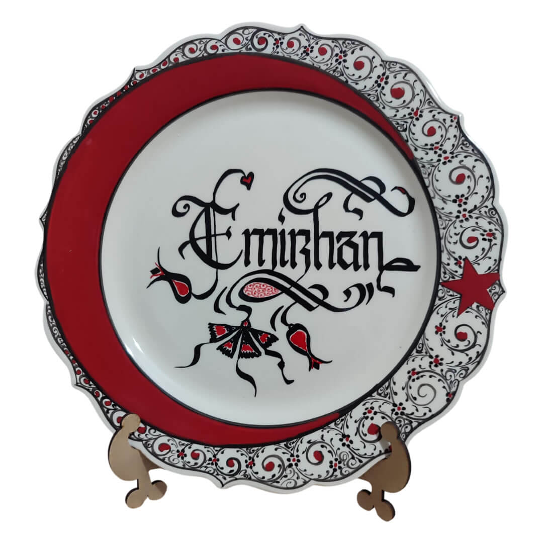 çini tabak ay yıldız desen 2