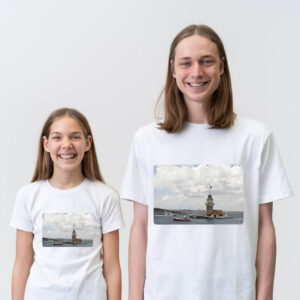 Anne Kız Kişiye Özel Baskılı Tişört - Sıfır Yaka - Görsel 2