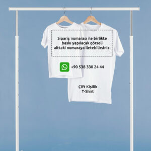 Baba Oğul Kişiye Özel Baskılı Tişört - Sıfır Yaka - Görsel 2