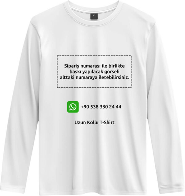 uzun kollu tişört kendin tasarla