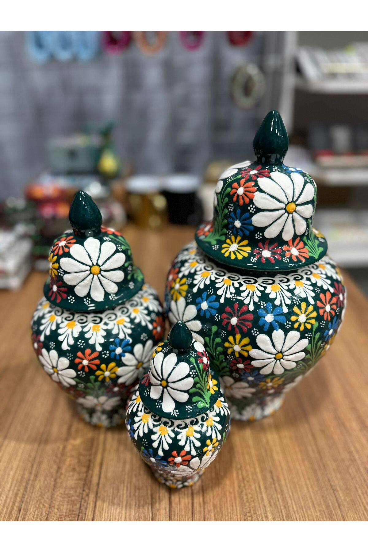 Üçlü Şah Küp Vazo Seti resmi