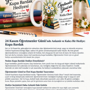 24 Kasım Öğretmenler Günü’ne Özel Kupa Bardak Hediyesi - Görsel 5